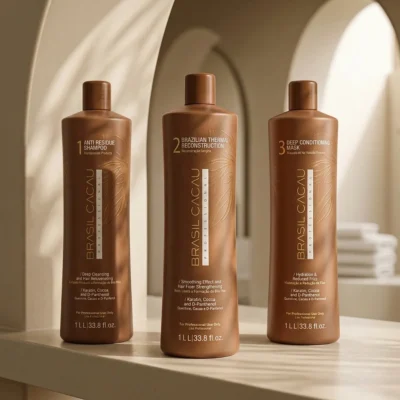 Kit Alisado Brasil Cacau 3 Pasos 1000 ml Cadiveu